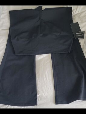 Reflex Black Hi-Rise Flared Yoga Pants